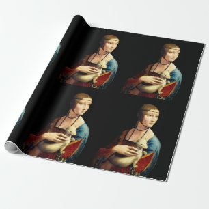 Lady with an Ermine by Leonardo Da Vinci Wrapping Paper