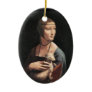 Lady with an Ermine Ceramic Ornament