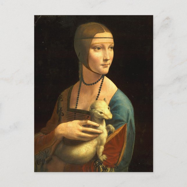 Lady with an Ermine Postcard (Front)