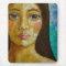 LADY with BIG EYES MOUSE PAD