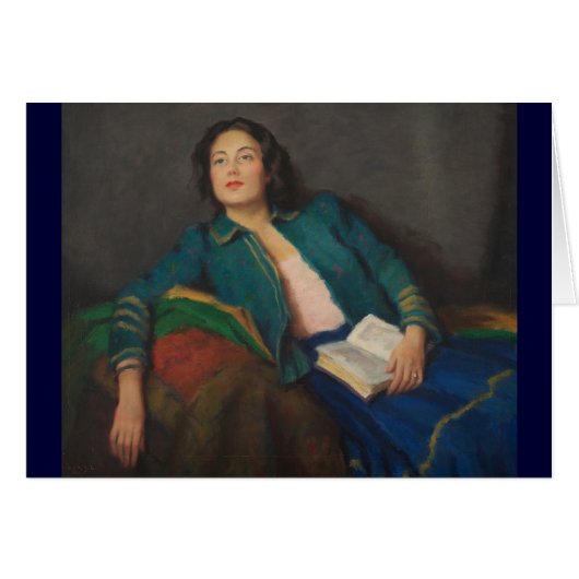 Lady with Book Cards (Front Horizontal)