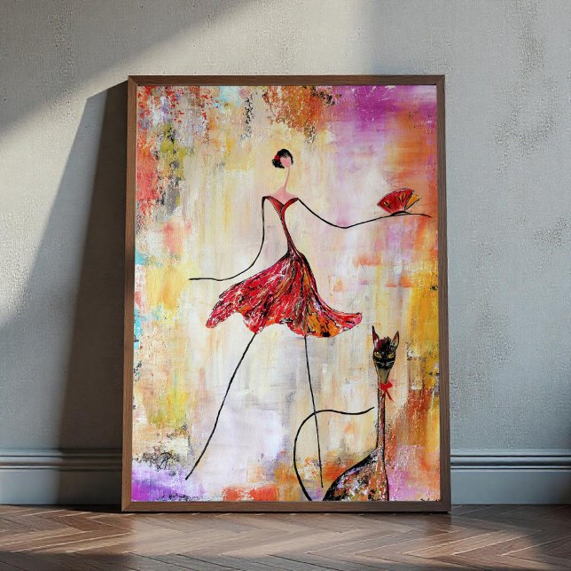 Lady with cat poster (Creator Uploaded)