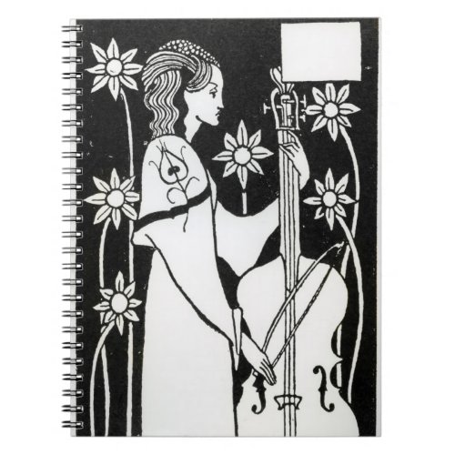 Lady with Cello from Le Morte dArthurlitho Notebook
