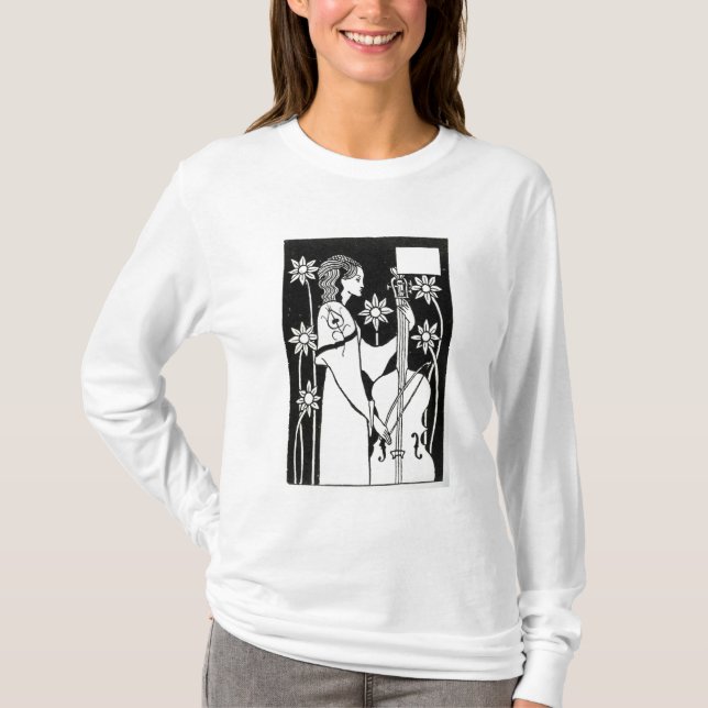 Lady with Cello, from 'Le Morte d'Arthur'`(litho) T-Shirt (Front)
