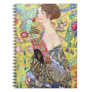 Lady with Fan by Gustav Klimt, Vintage Japonism Notebook