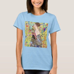 Lady with Fan by Gustav Klimt, Vintage Japonism T-Shirt