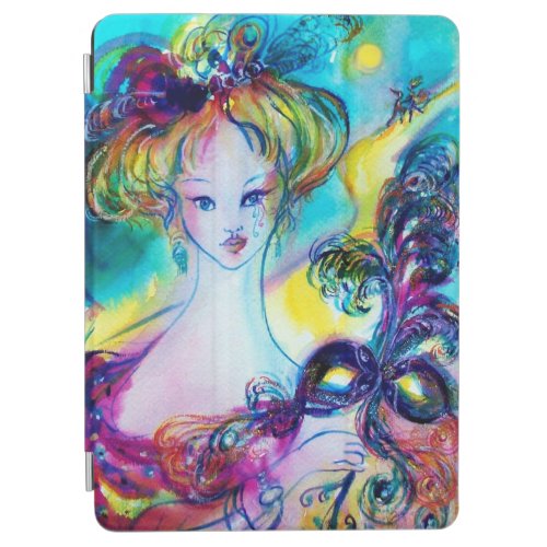 LADY WITH FEATHERED MASK Venetian Masquerade Night iPad Air Cover