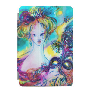LADY WITH FEATHERED MASK Venetian Masquerade Night iPad Mini Cover