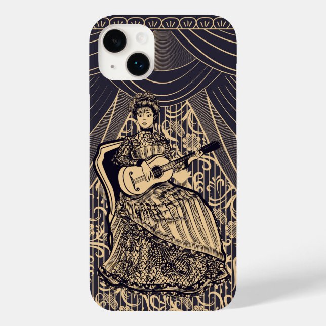Lady with guitar Case-Mate iPhone case (Back)