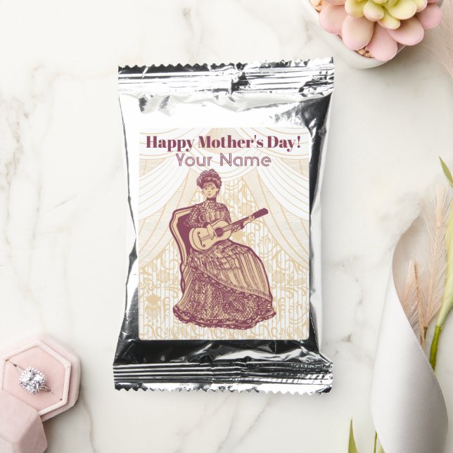 Lady with guitar  coffee drink mix (Wedding)