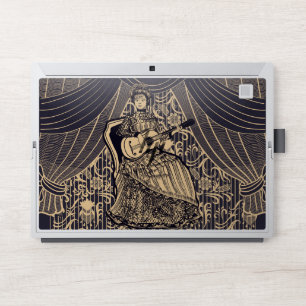 Lady with guitar HP laptop skin