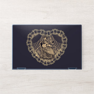 Lady with guitar HP laptop skin
