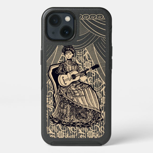 lady with guitar otterbox iPhone case (Back)