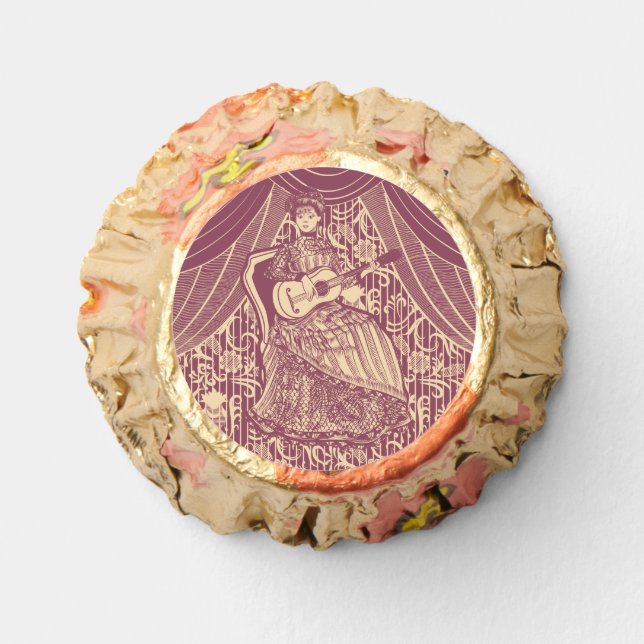 Lady with guitar  reese's peanut butter cups (Front)