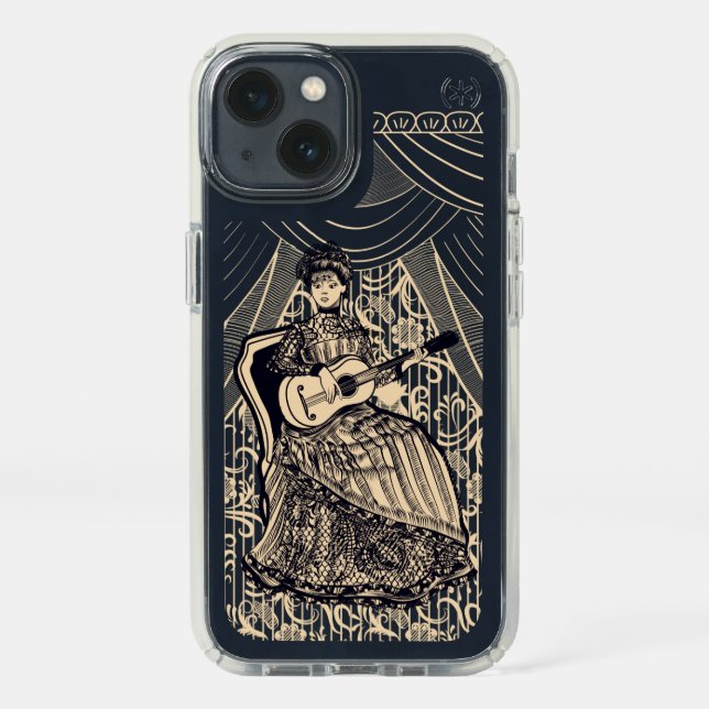 Lady with guitar speck iPhone 13 case (Front)