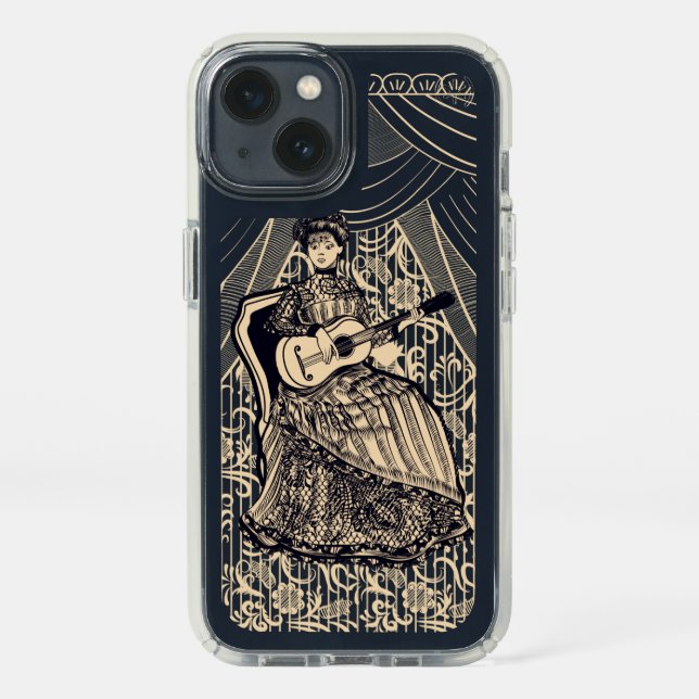 lady with guitar speck iPhone 13 case (Front)