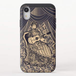 Lady with guitar iPhone XR slider case