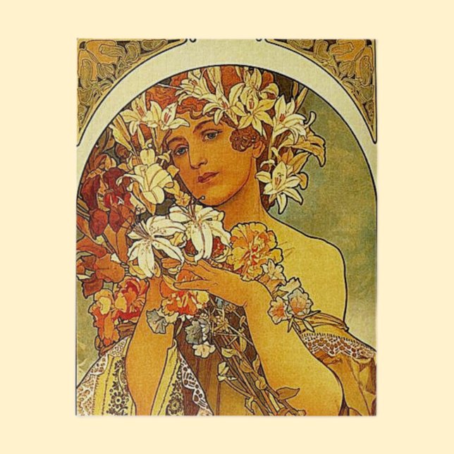 Lady with lilys, Art Nouveau Jigsaw Puzzle (Creator Uploaded)