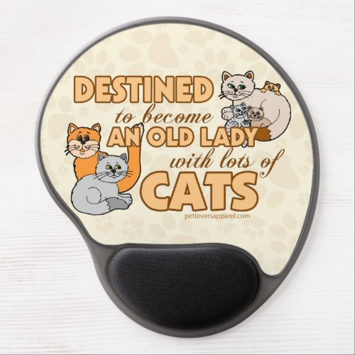 Lady With Lots of Cats Gel Mouse Pad