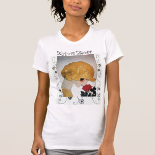 LADY WITH RED ROSE, GEOMETRIC SWIRLS NATURE LOVER T-Shirt