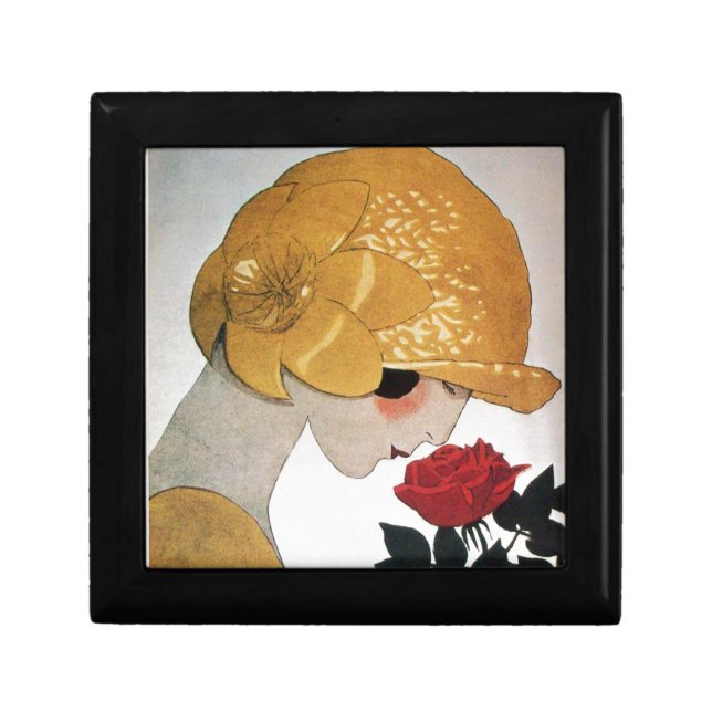 LADY WITH RED ROSE GIFT BOX (Front)