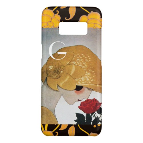 LADY WITH RED ROSE MONOGRAM Case_Mate SAMSUNG GALAXY S8 CASE