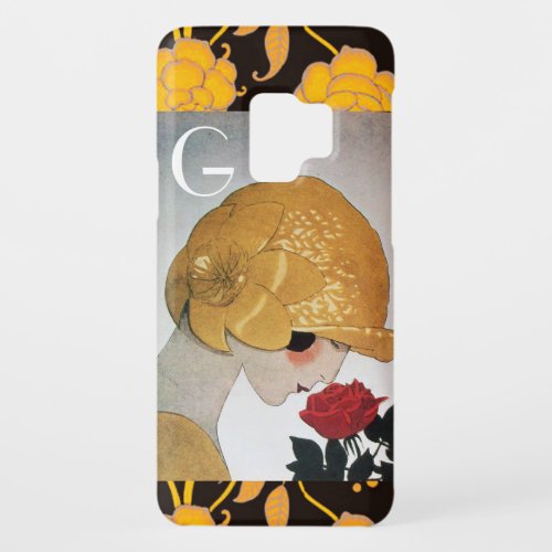LADY WITH RED ROSE MONOGRAM Case_Mate SAMSUNG GALAXY S9 CASE