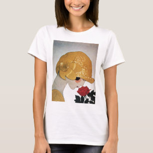 LADY WITH RED ROSE T-Shirt