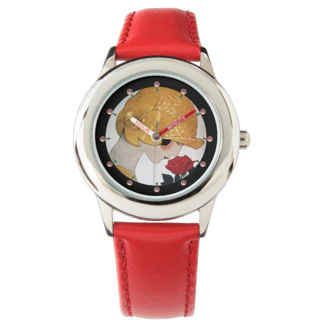 LADY WITH RED ROSE WATCH (Front)