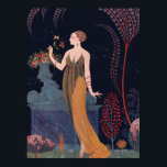 Lady with rose by George Barbier 1914 Poster<br><div class="desc">Art Deco Image from turn of the century</div>