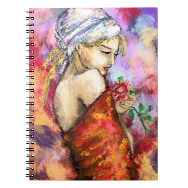 Lady with Rose Notebook (Front)