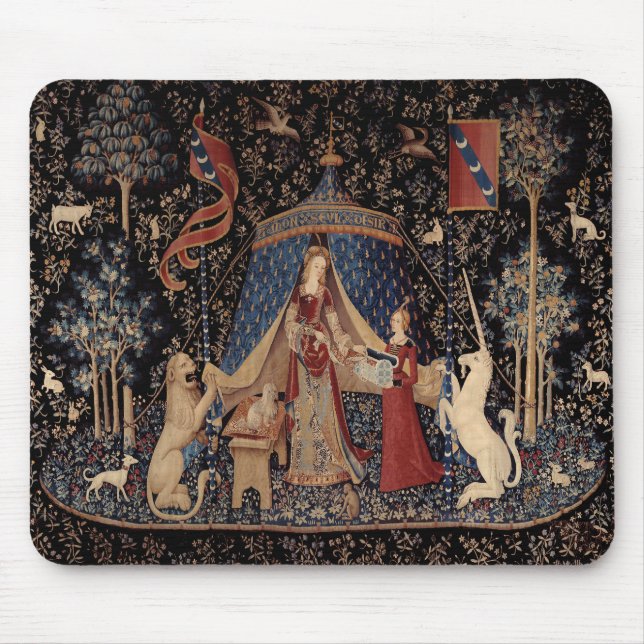 Lady with Unicorn Mousepad - Medieval Unicorn (Front)