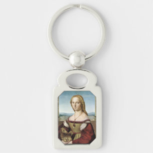 Lady with Unicorn - Raphael - c1506 Keychain