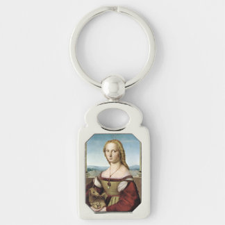 Lady with Unicorn - Raphael - c1506 Keychain