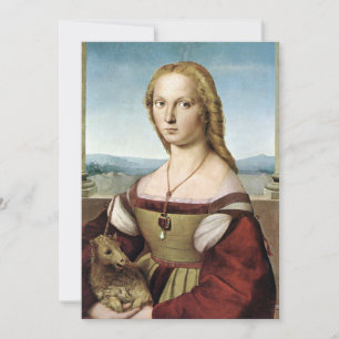 Lady with Unicorn - Raphael - c1506 Note Card
