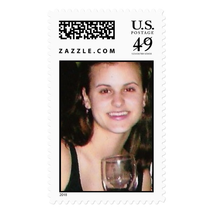 lady with wine glass postage