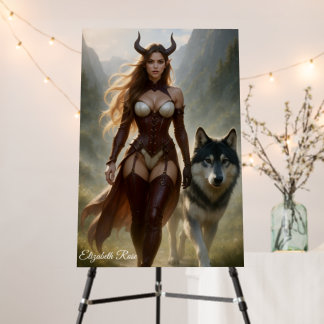 Lady Wolf Demoness  Foam Board
