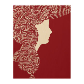 Lady Wood Wall Art