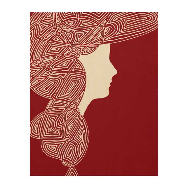 Lady Wood Wall Art (Front)