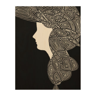 Lady Wood Wall Decor
