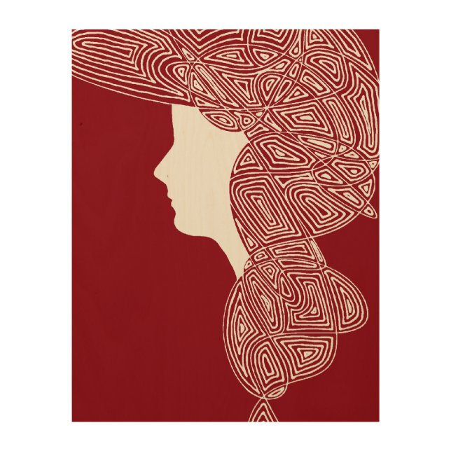 Lady Wood Wall Decor (Front)