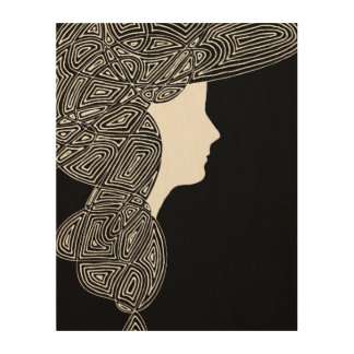 Lady Wood Wall Decor