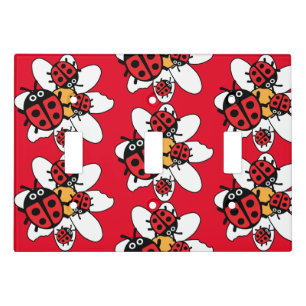 ladybird And Ladybug Family   Light Switch Cover