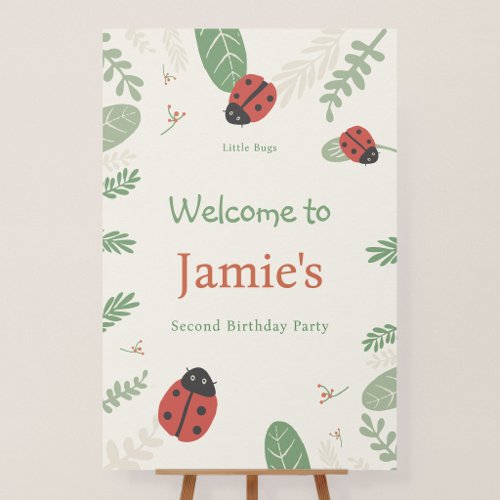 Ladybird Birthday Welcome Sign XL Foam Board Sign