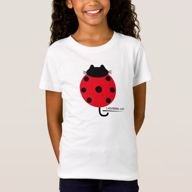 Ladybird Cat T-shirt / てんとう虫ネコ Ｔシャツ (Front)