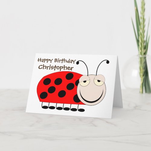 Ladybird Design Birthday Card