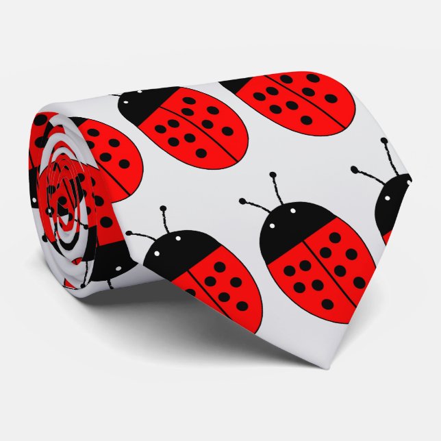 Ladybird Design Neck Tie (Rolled)