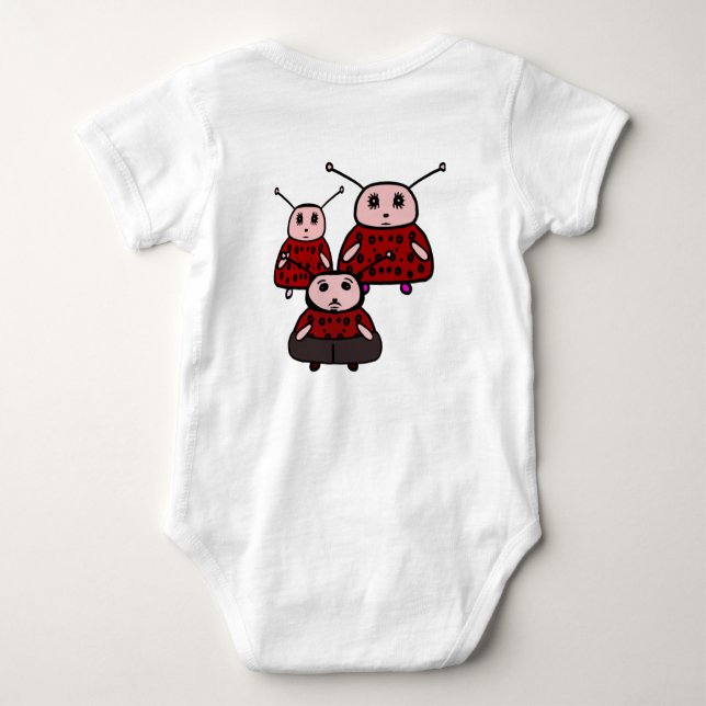 Ladybird Family Baby Bodysuit (Back)