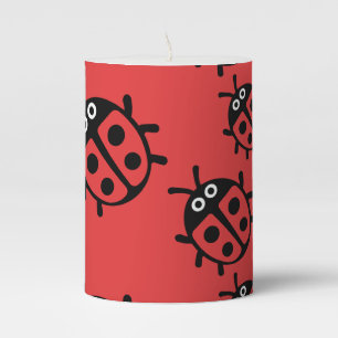 ladybird Family Pillar Candle