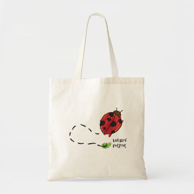 ladybird footprint tote bag (Front)